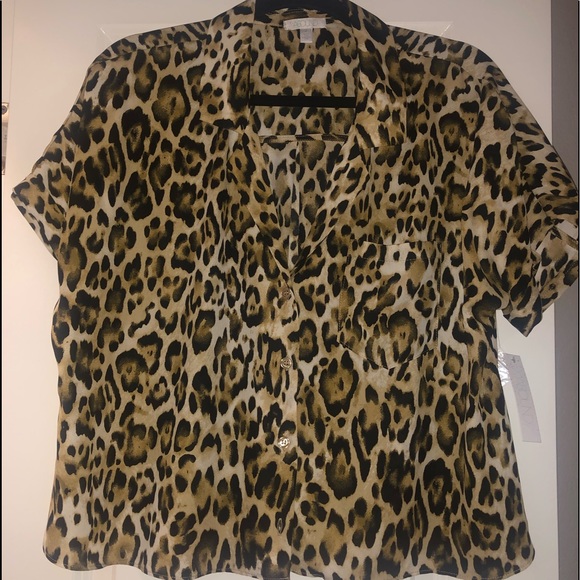 Abound Tan Leopard Camp Shirt - Picture 10 of 12